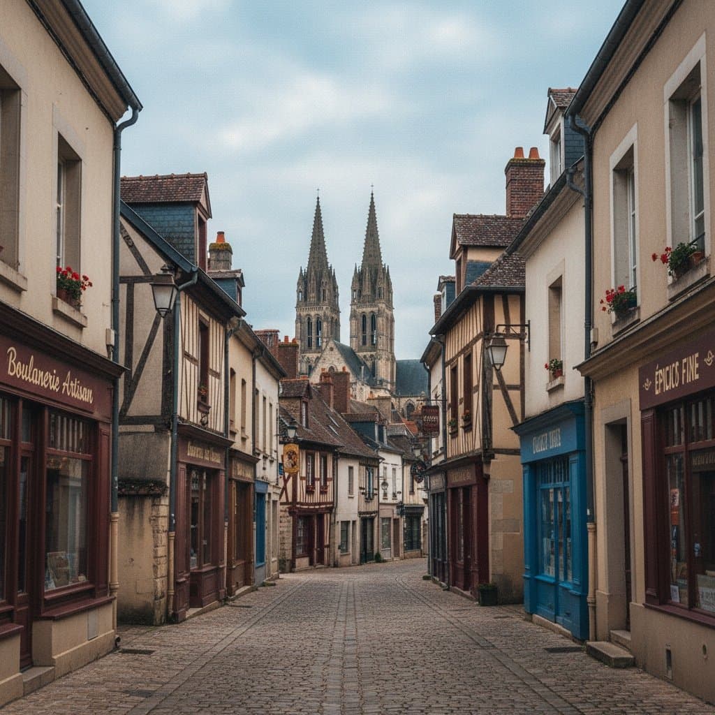Maisons drouaises et toits ardoise